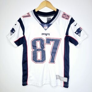 Kids Patriots White and Blue Jersey